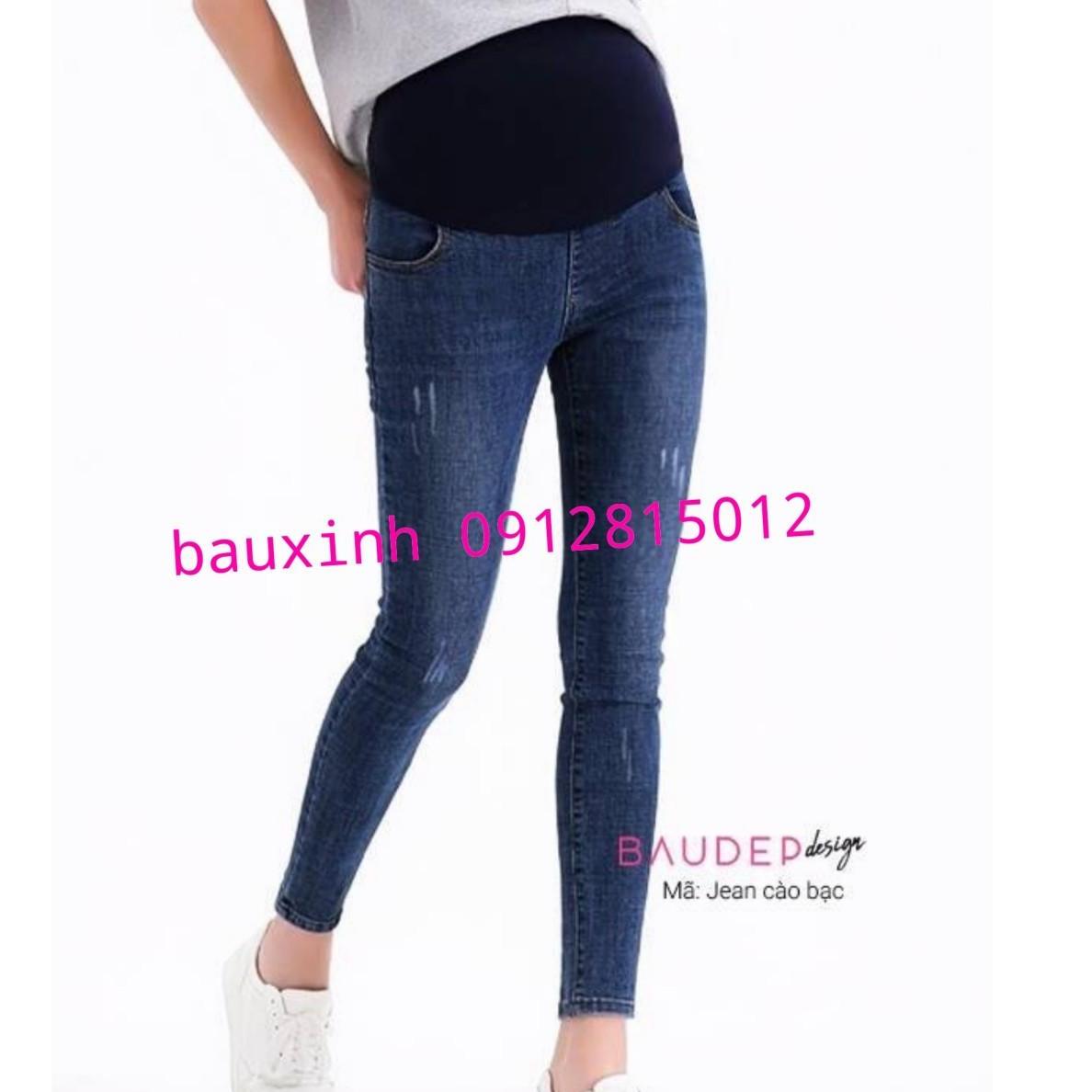 Quần Jeans Bầu Thời Trang Chất Đẹp