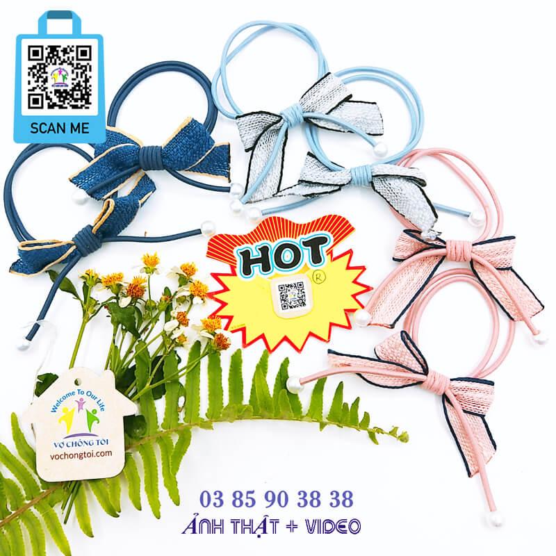 Dây buộc tóc nữ, đồ cột tóc cho bé gái, dây chun phụ kiện nữ Hàn Quốc, dây thun ruy băng dễ thương - thương hiệu VỢ CHỒNG TÔI