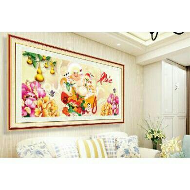 tranh đính đá PHÚC -PHẬT DI LẠC KT:102×50cm.
