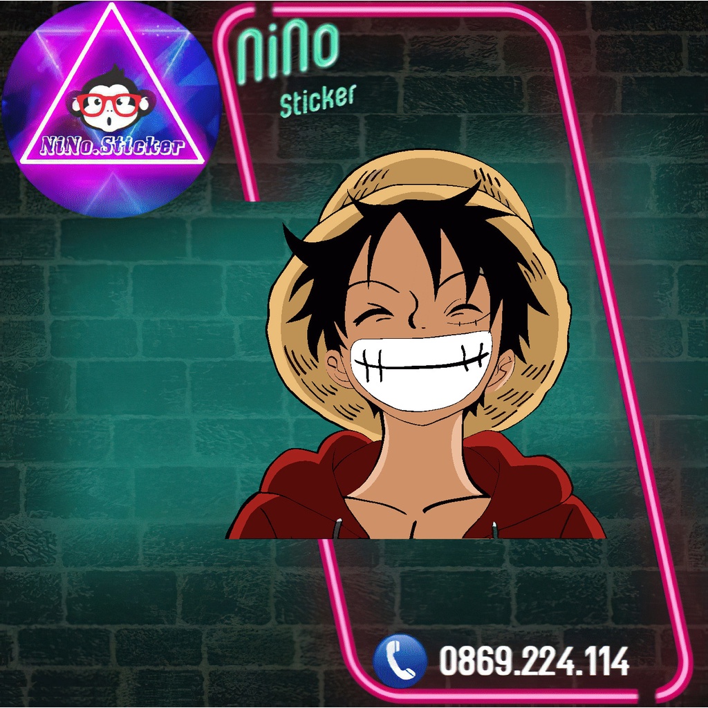 Hình Ủi - Hình Ép Nhiệt - Decal - One Piece - Luffy