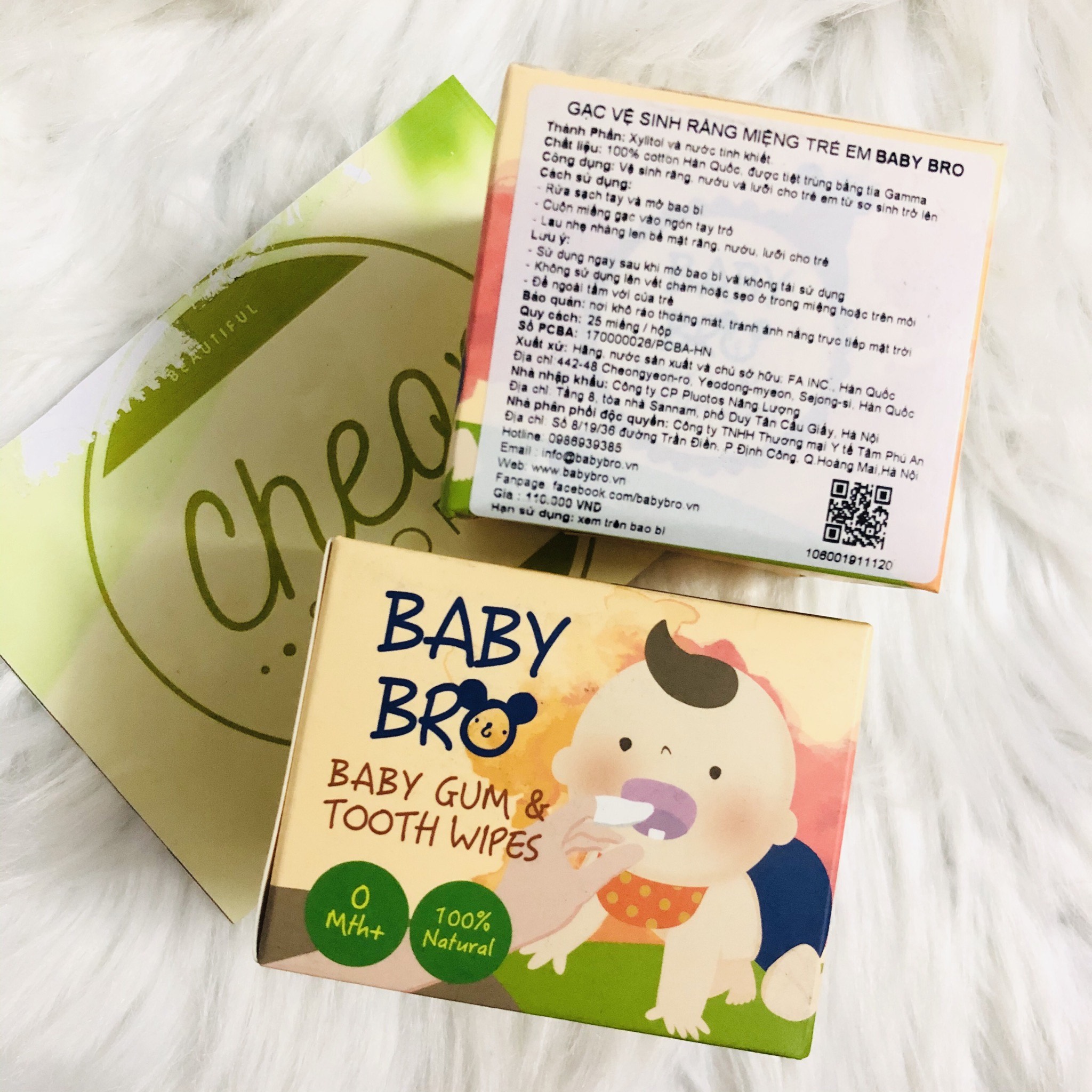 [HCM]Gạc rơ lưỡi /lau răng Baby Bro Hàn Quốc