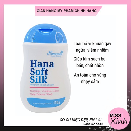 [CHÍNH HÃNG] DUNG DỊCH VỆ SINH HANA SOFT & SILK