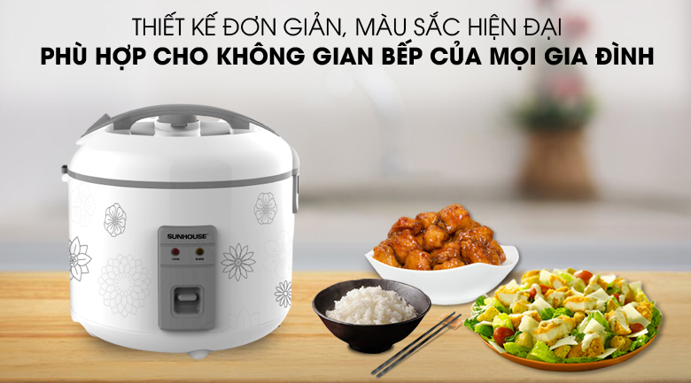 Nồi cơm nắp gài Sunhouse 1.8 lít SHD8602