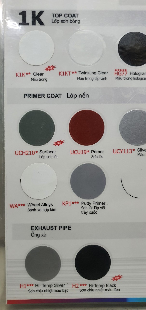 Sơn xịt Samurai chịu nhiệt màu bạc (H1***) (Chuyên sơn pô xe,lốc máy xe,chịu được nhiệt độ cao,không bông chốc)