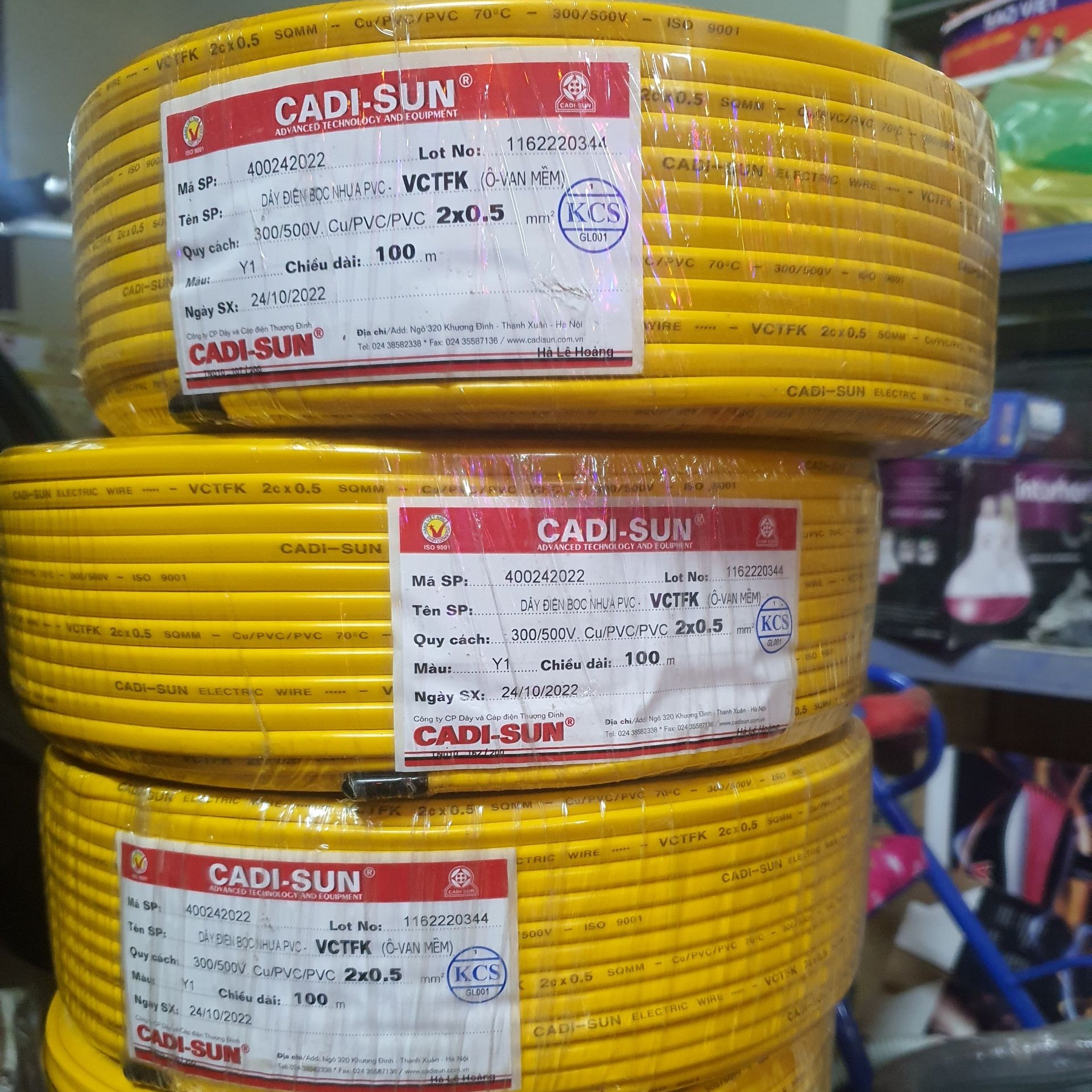[Chính Hãng] Dây Điện CADISUN 2x0.5 cuộn 100m