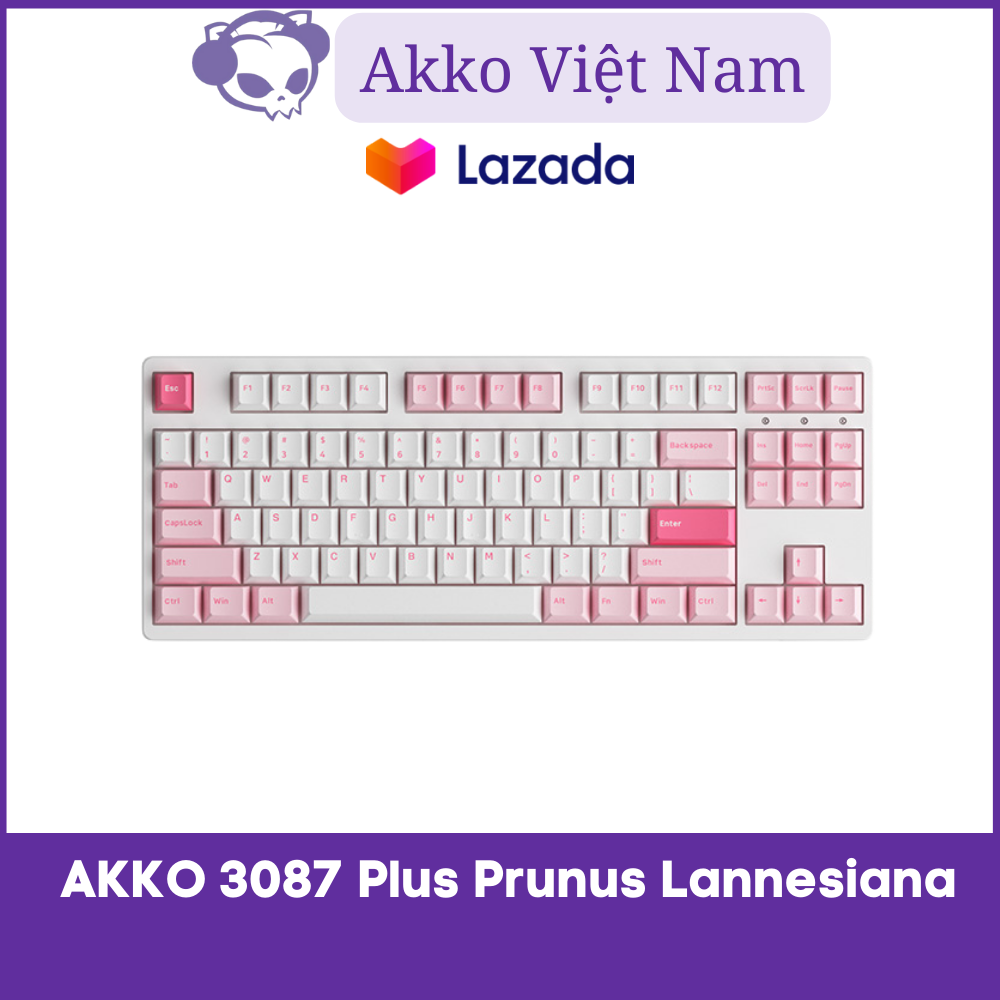 Bàn phím cơ AKKO 3087 Plus Prunus Lannesiana (Foam tiêu âm / AKKO CS switch)