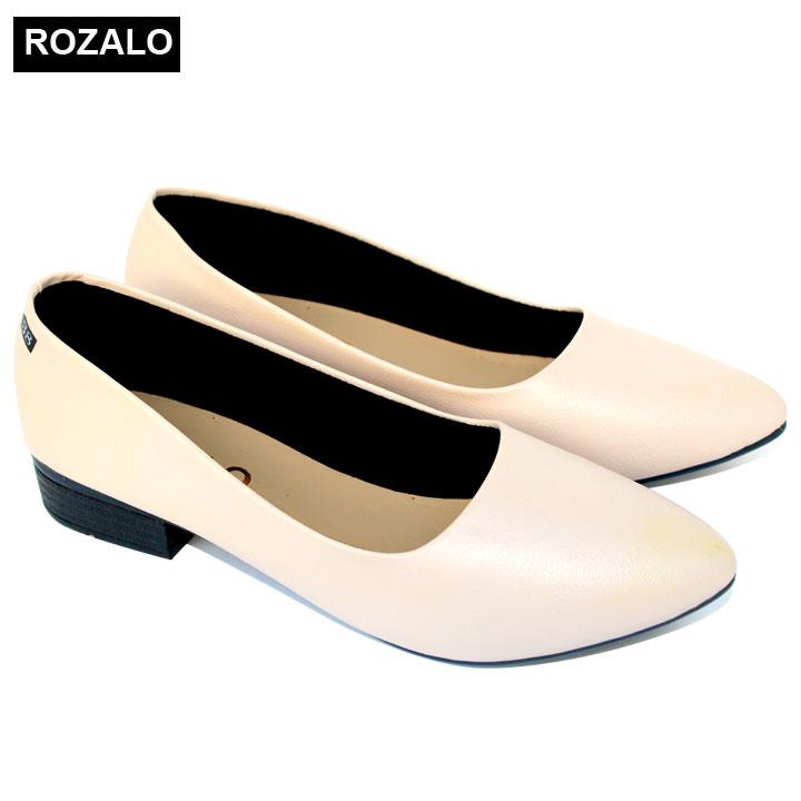 Giày búp bê nữ da mờ Rozalo R5603