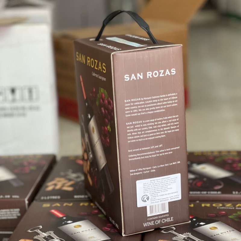 Vang bịch nhập khẩu Chile SAN ROZAS 3L