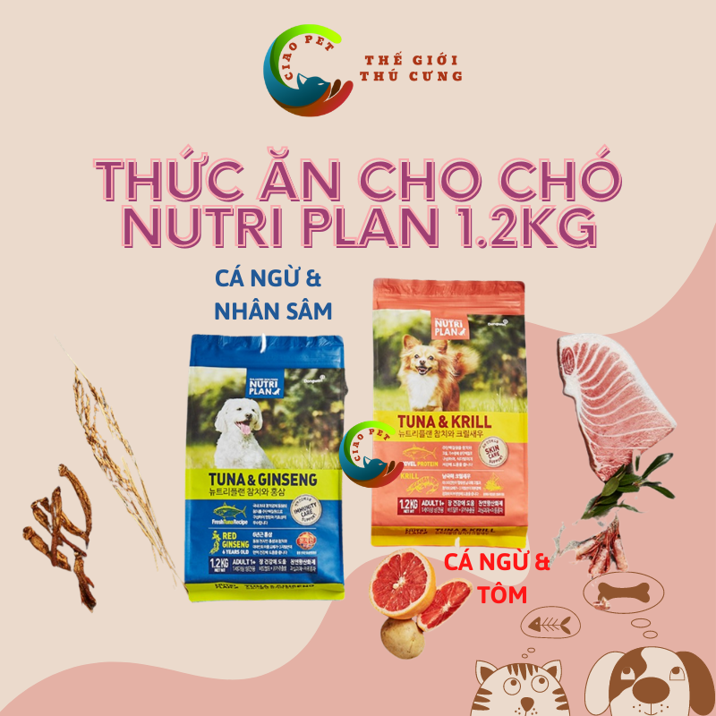 [1.2kg] Thức ăn cho chó cao cấp Nutri Plan - NK Hàn Quốc