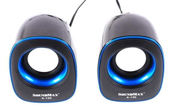 Loa máy tính SoundMax A-130 (Đen viền xanh)