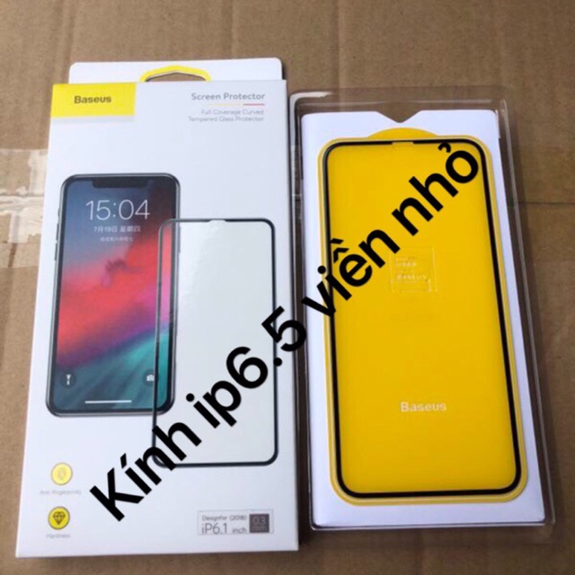 Kính cường lực baseus iphone x/xs / xs max /6.5 inch viền nhỏ