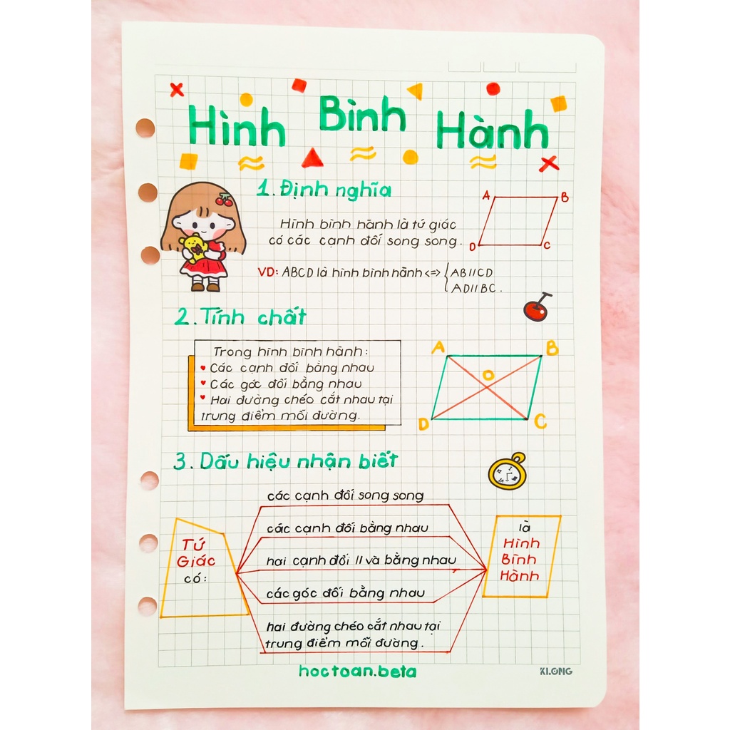 SỔ giấy lò xo trang trí sticker TOÁN 8