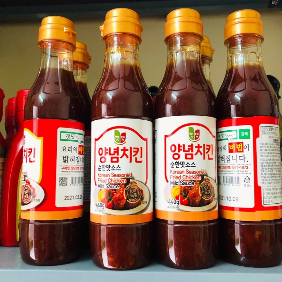 Sốt gà chiên rán Hàn Quốc chai 440g (Ngọt và cay)