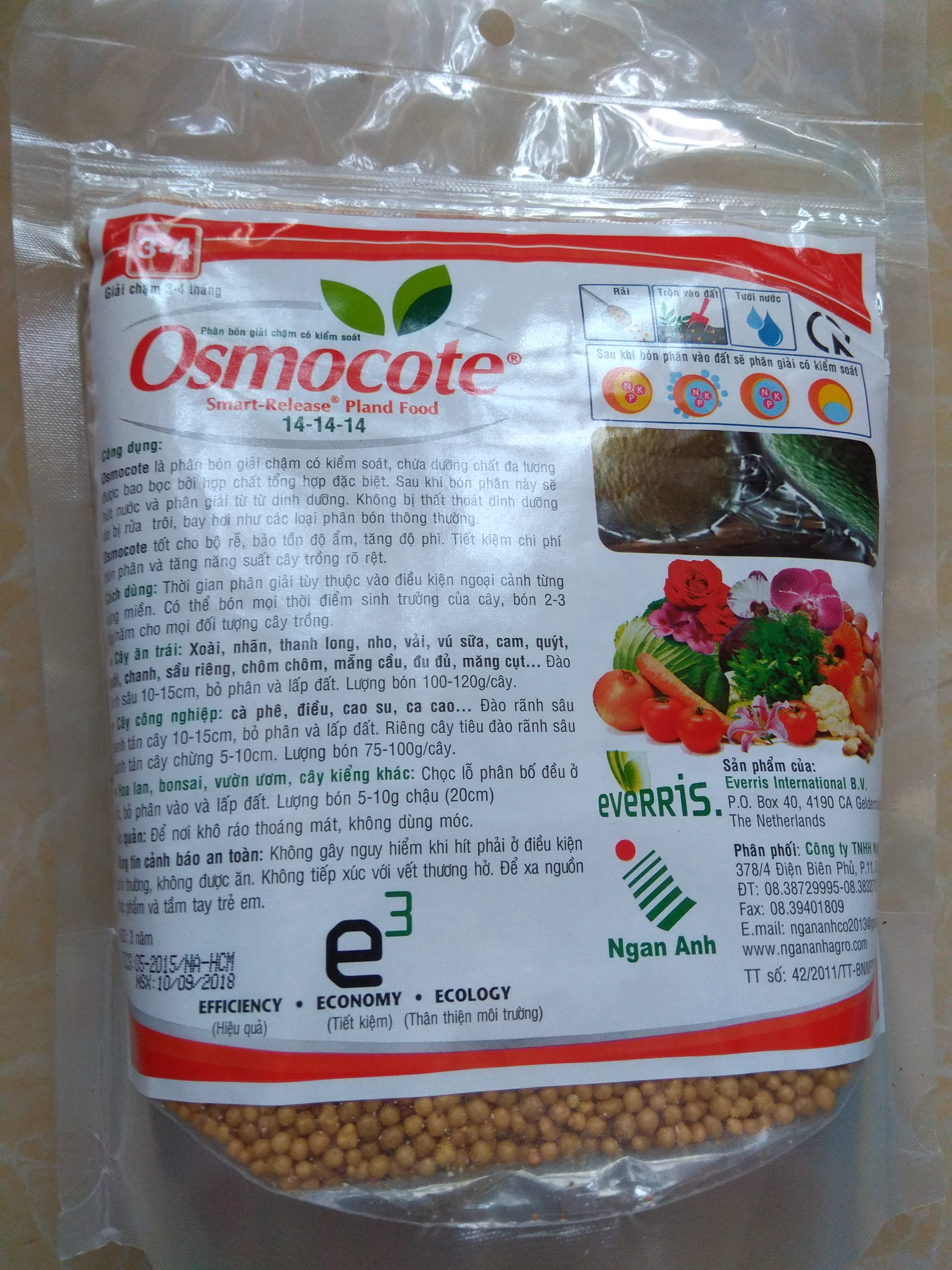 [HCM]Phân bón rễ giải chậm Osmocote 14-14-14 - 1 kg