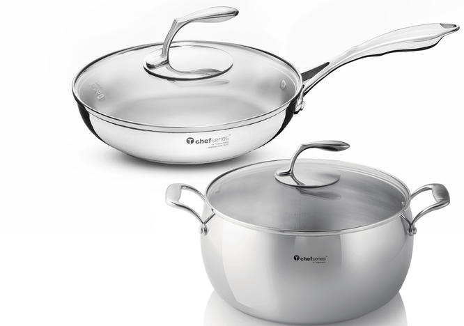 [HCM]Bộ Nồi Chảo Tupperware ( 1 nồi 3.8L kèm nắp + 1 chảo 24cm kèm nắp)
