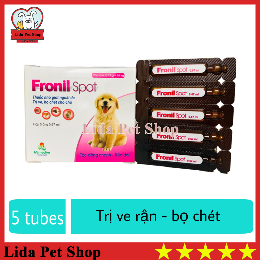 HN- Thuốc nhỏ sống lưng trị ve bọ chét chó mèo - Fronil spot Hiệu quả kéo dài đến 4 tuần - Lida Pet Shop