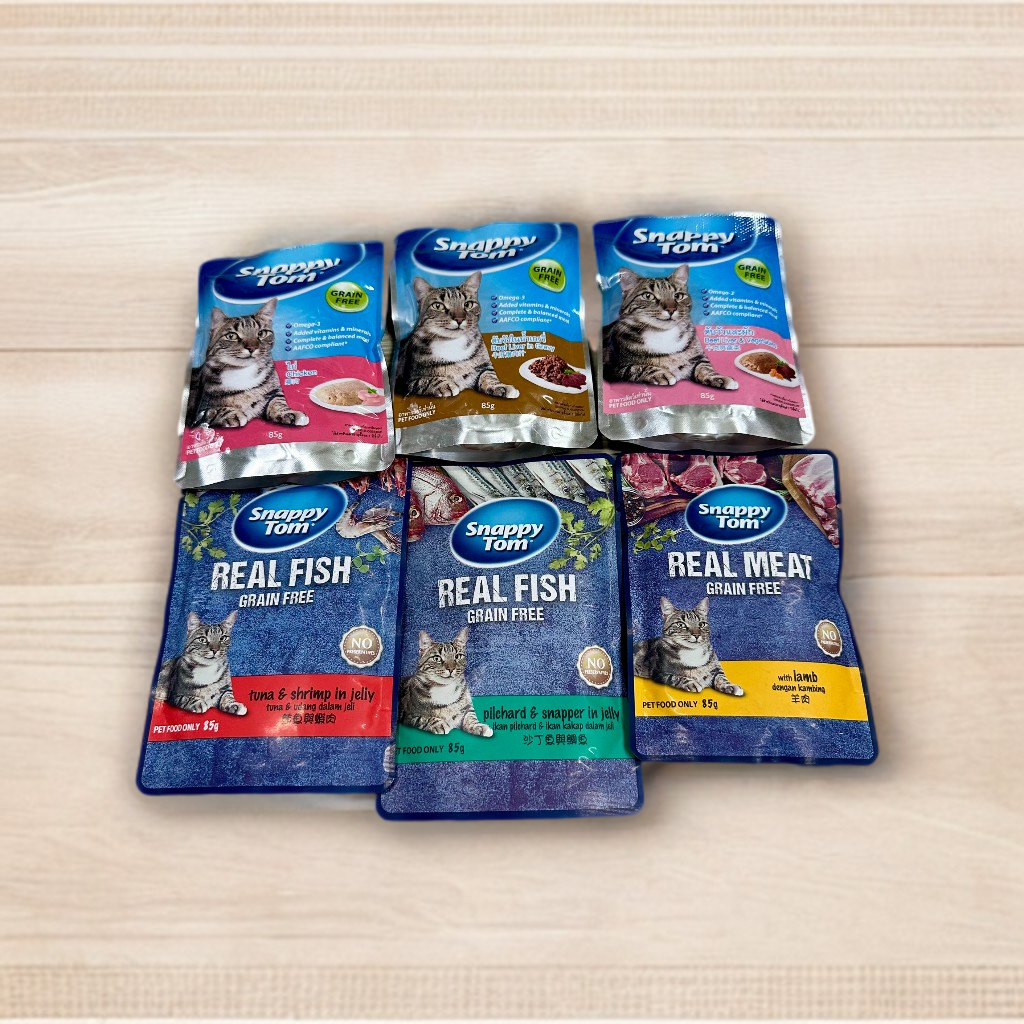Pate Snappy Tom Grain Free cho mèo gói 85g