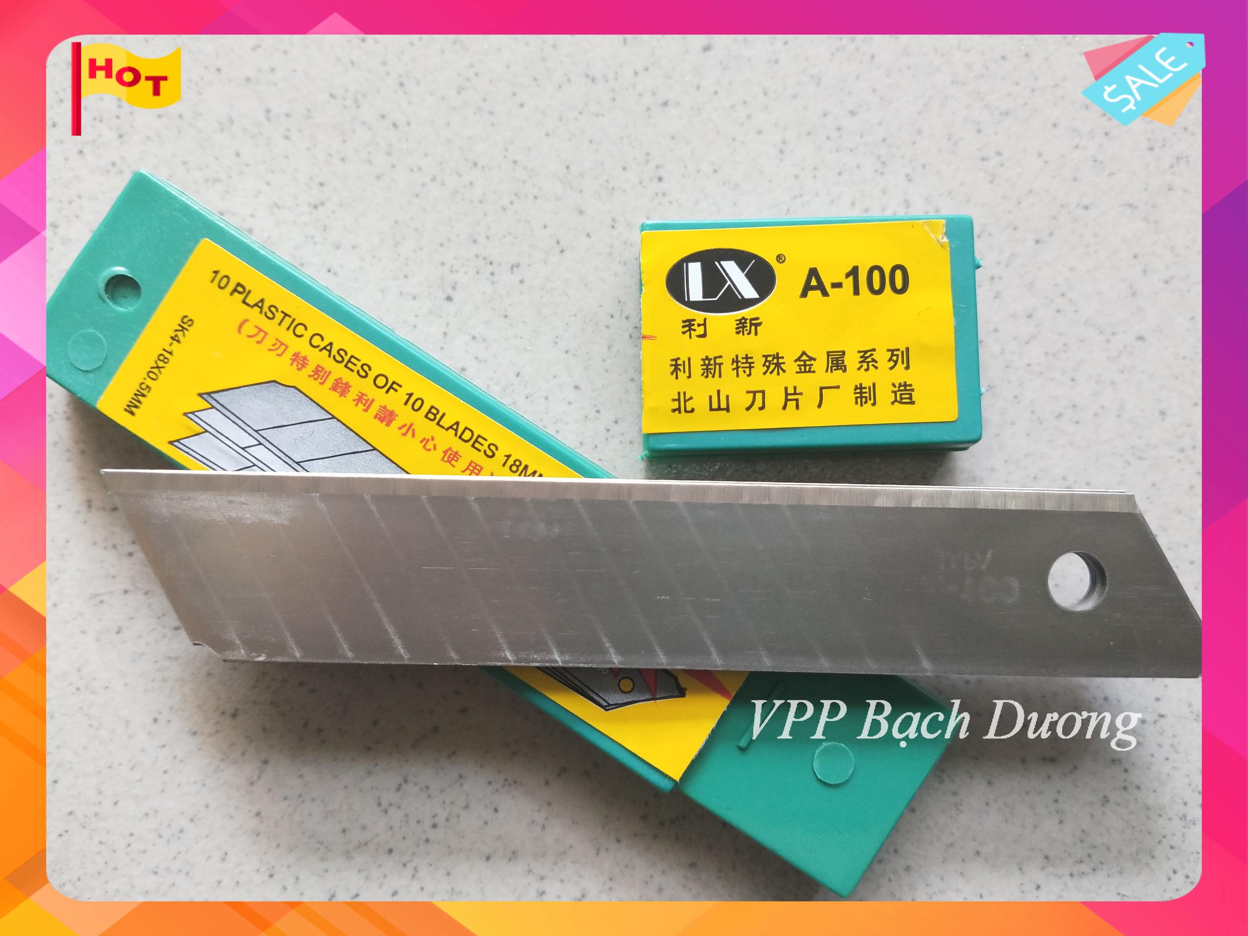 Lưỡi dao rọc giấy lớn A100 - 1 tép/10 lưỡi