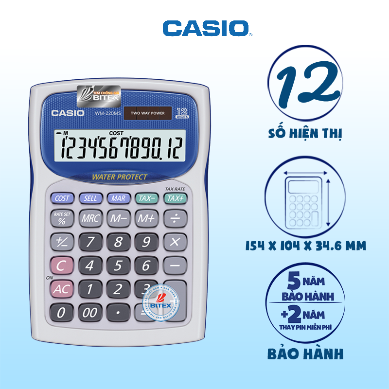 MÁY TÍNH CASIO WM-220MS