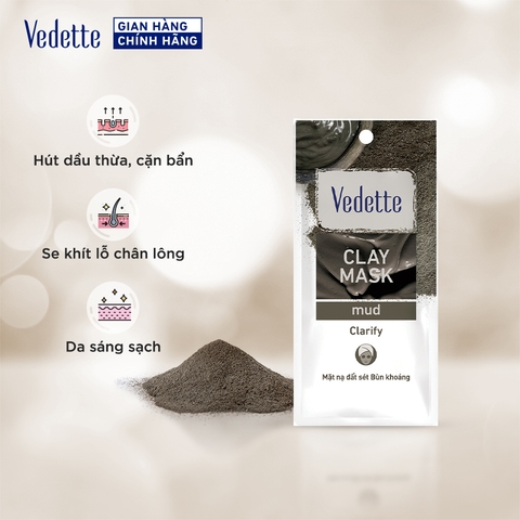 Mặt nạ đất sét Vedette Bùn Khoáng (Mud) 12g (TPM269)