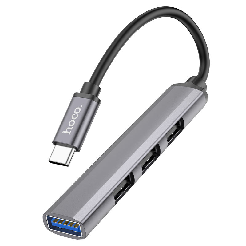 Splitter hub usb port hoco hb26 type-c out 1 port usb 3.0 + 3 port usb 2.0