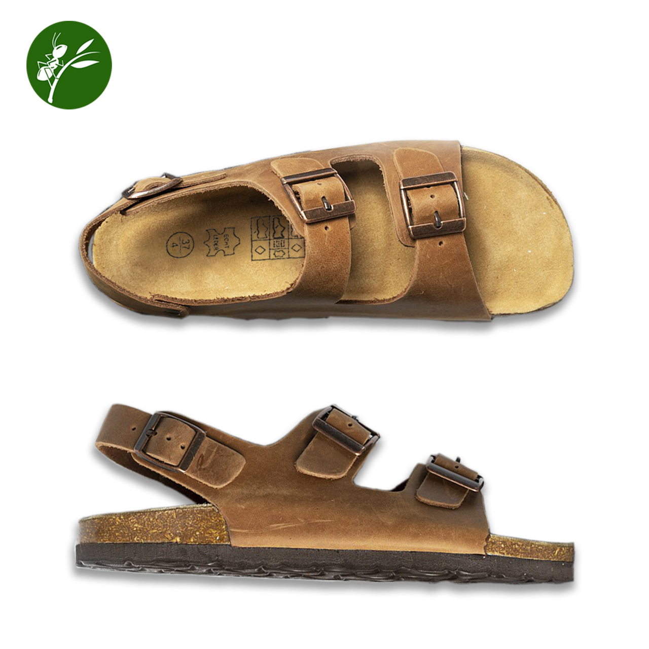 Giày đế trấu Nam Da thật quai 2 khoá (Size 35-45)
