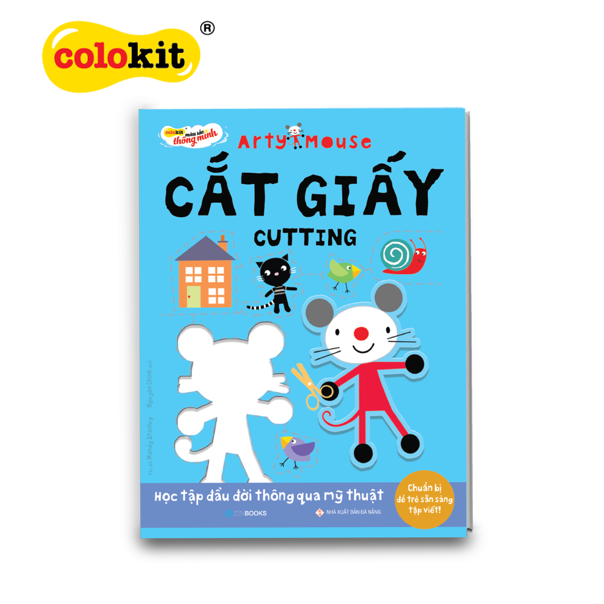 Sách hướng dẫn cắt giấy thủ công arty mouse colokit cutting ab-c003/ar
