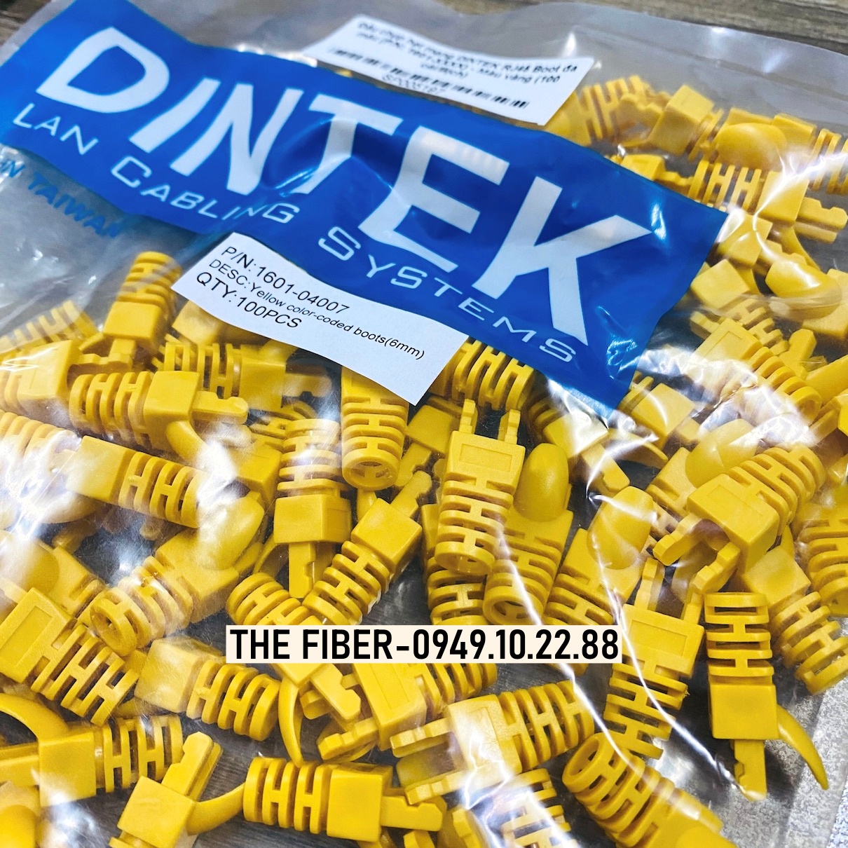 Đầu chụp hạt mạng DINTEK RJ45 Boot đa màu (P/N: 1601-XXXX) - Bịch 100 cái