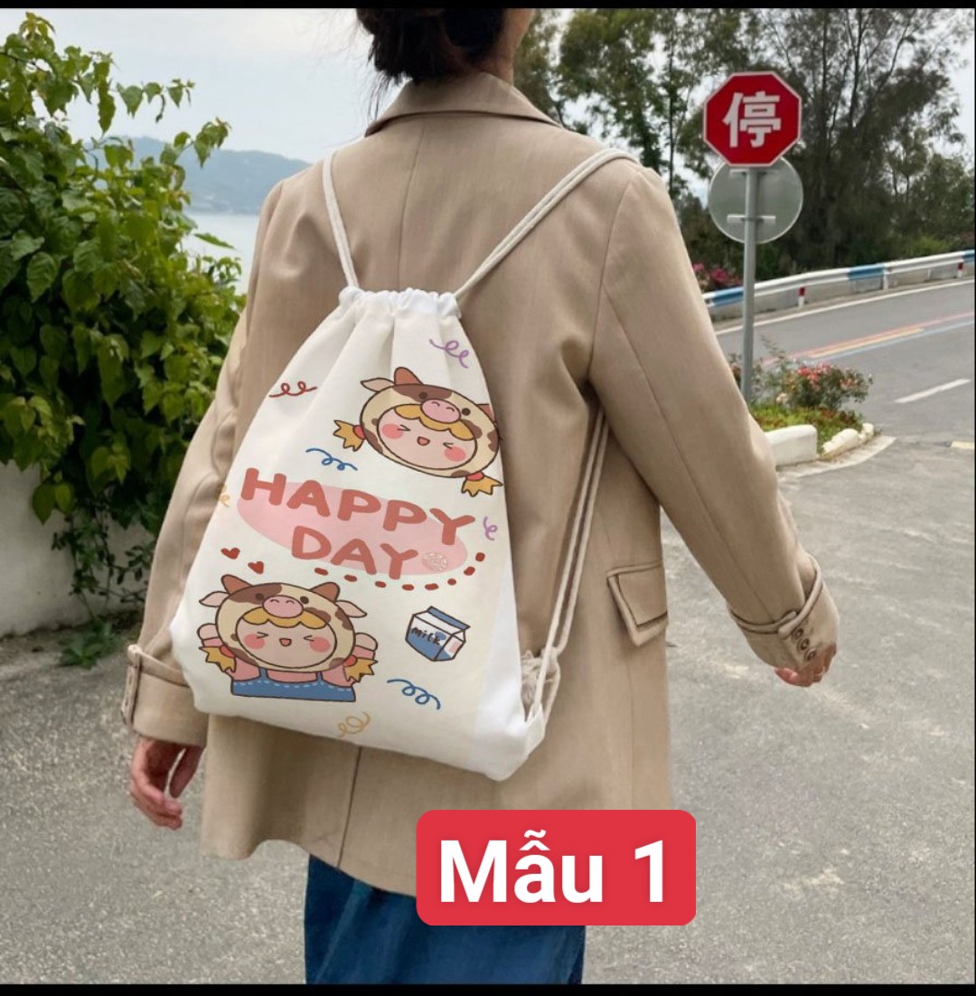 Balo dây rút hình cute năng động