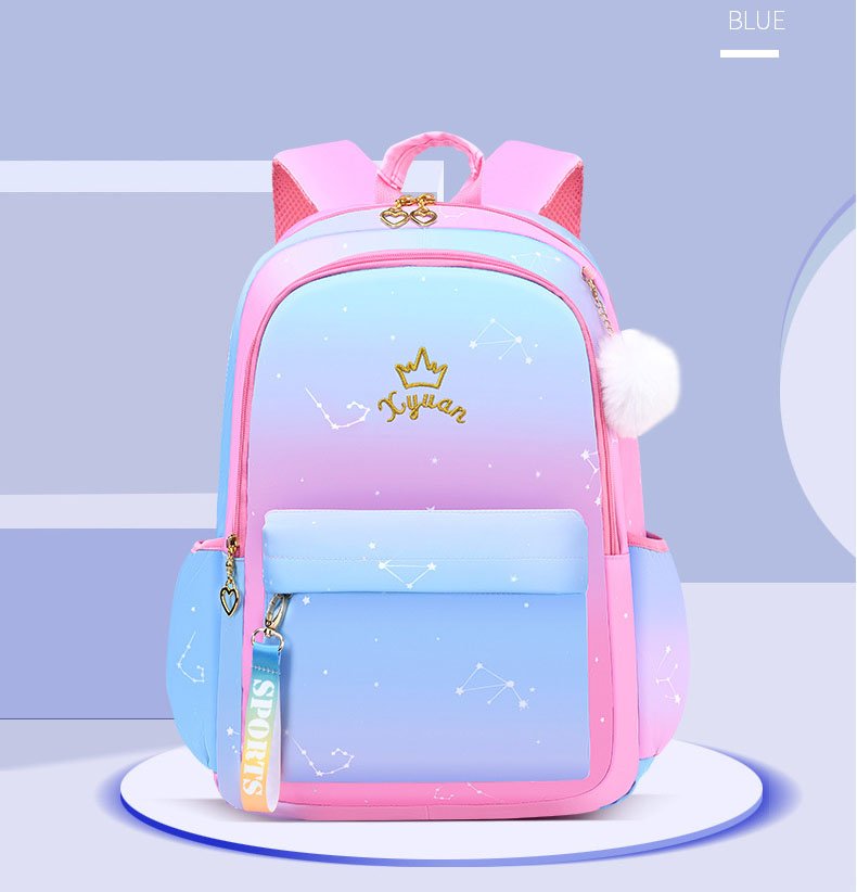 [Fine quality-with 20K discount-multi-color] backpack for fine geometric girls, primary school student reflective waterproof schoolbags for Grade 2 to Grade 5