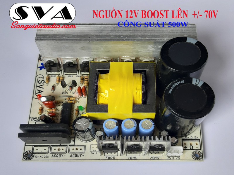 Mạch Boost nguồn LOA KÉO 12V LÊN 70v 450w