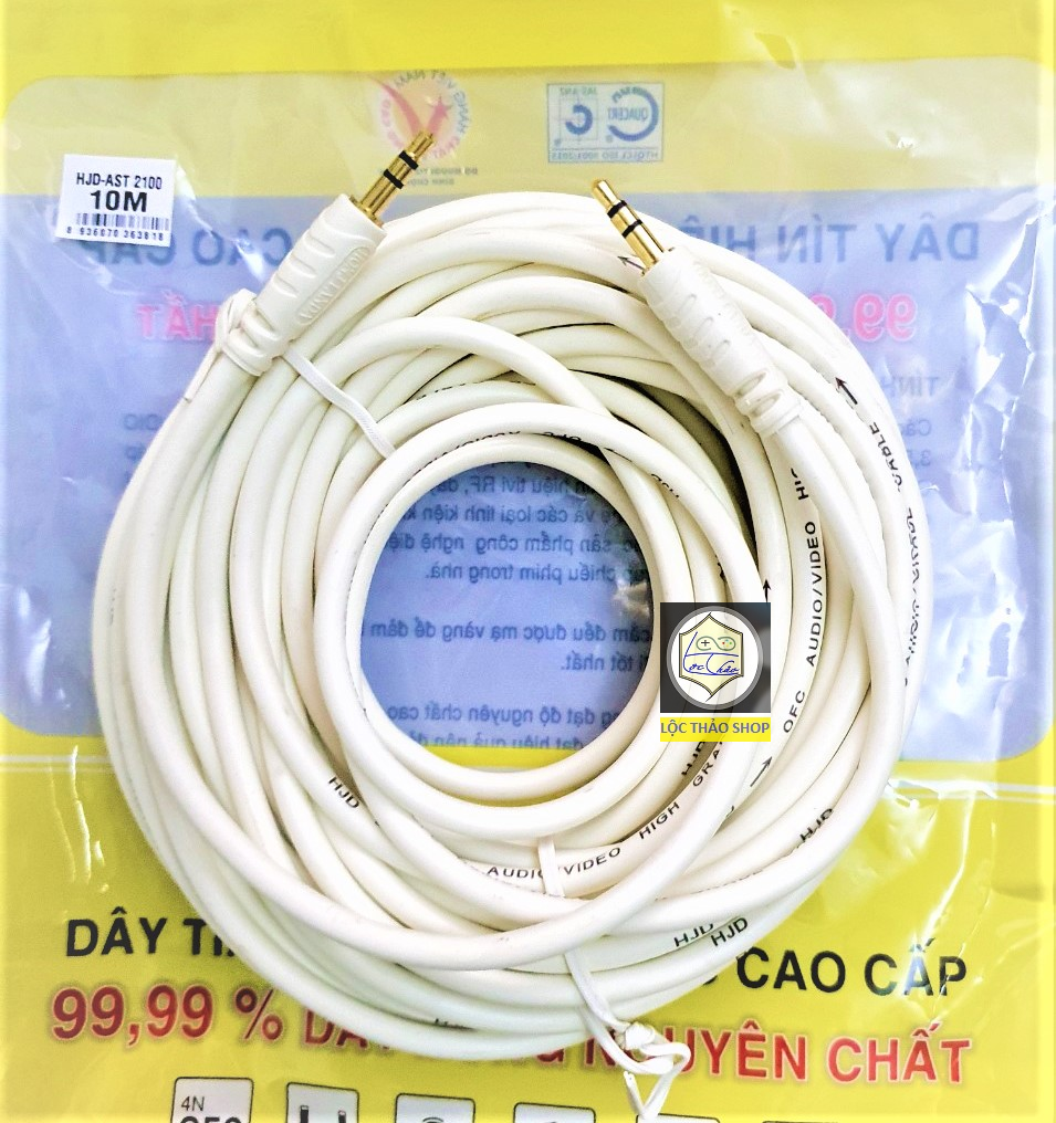 Cáp loa 2 đầu jack 3.5 dài 10M cao cấp