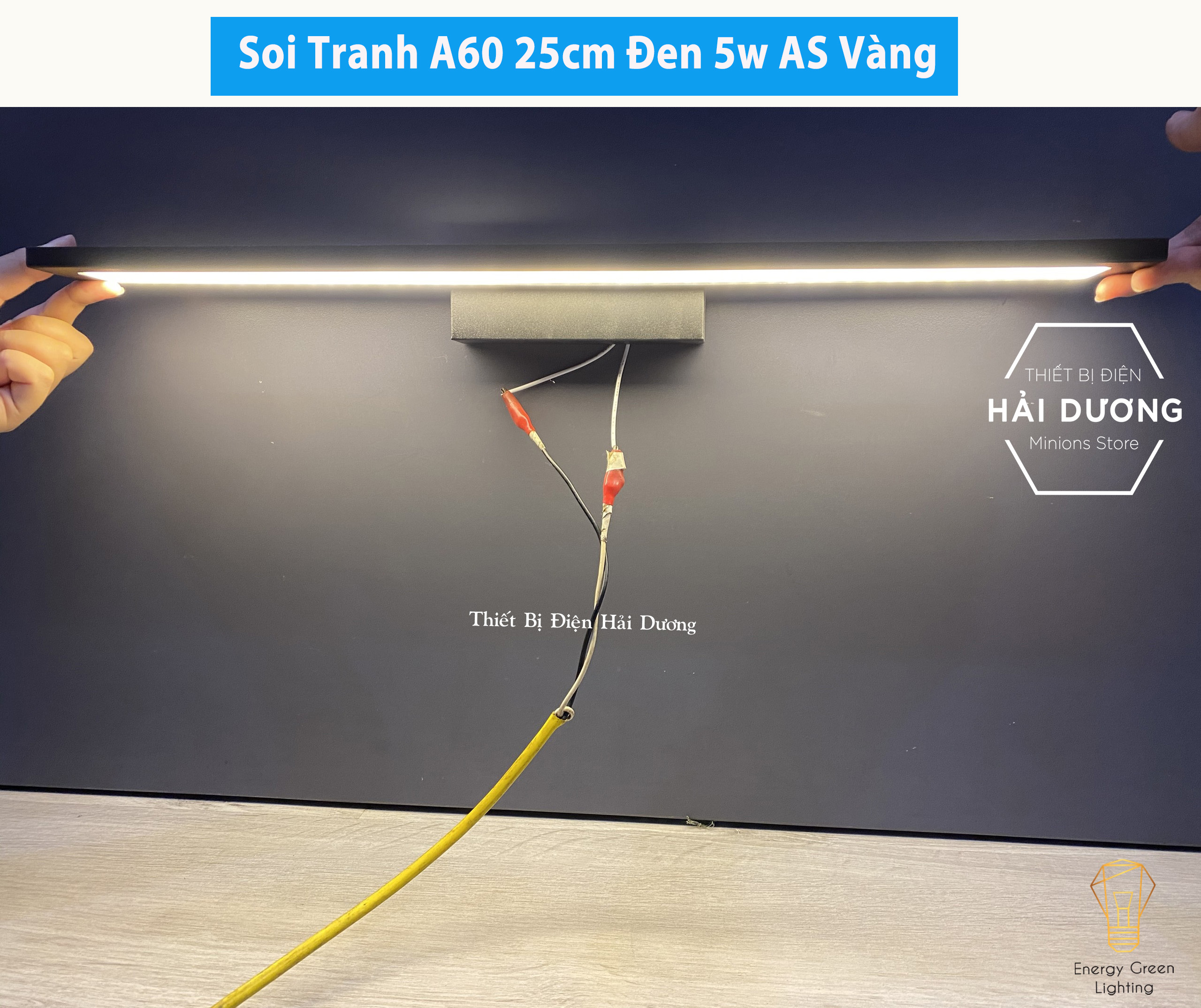 Đèn soi tranh - Đèn rọi gương Led Model A60 25-40-55cm Ánh Sáng Vàng - Có video thực tế