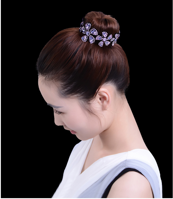 [Hot] Kẹp búi tóc nữ đính hạt Hoa 5 Cánh xinh lấp lánh