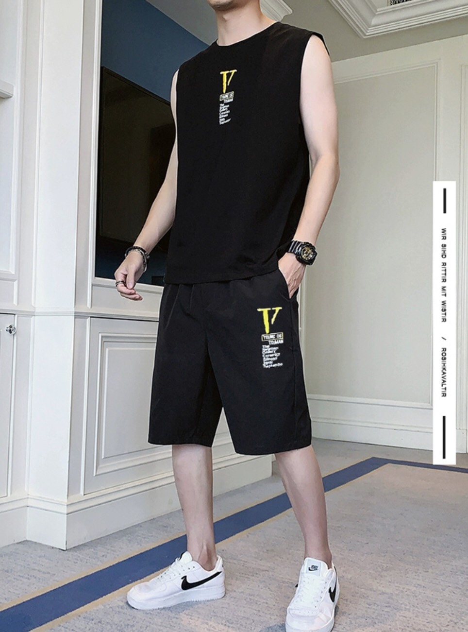 Sét bộ mặc nhà nam, sét bộ đi chơi PHỐI MÀU cực đẹp (đủ size 40-70KG) kèm ảnh thật BỘ MẶC NHÀ 3 LỖ SÁT NÁCH SỐ 13