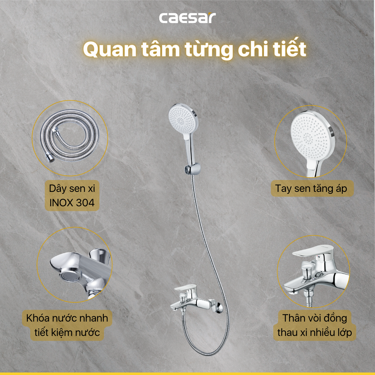 Vòi Sen Gạt Nóng Lạnh - S563C