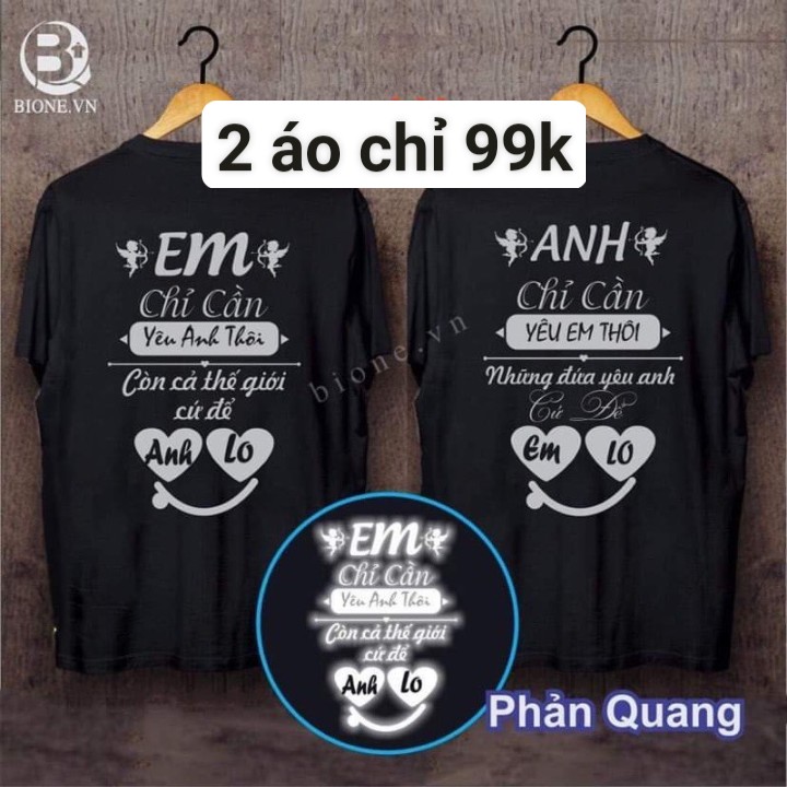 ÁO ĐÔI CHỮ PHẢN QUANG CỰC DỄ THƯƠNG (2 mẫu)