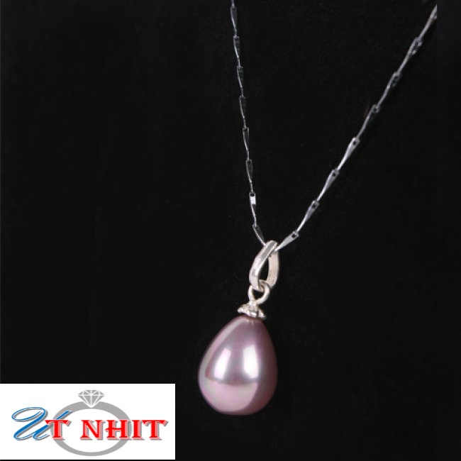 Mặt dây chuyền chuôi bạc ngọc trai thật giọt 8li