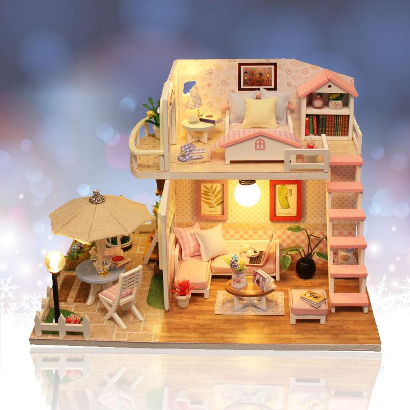 Bộ mô hình lắp ghép nhà gỗ diy - căn phòng m033