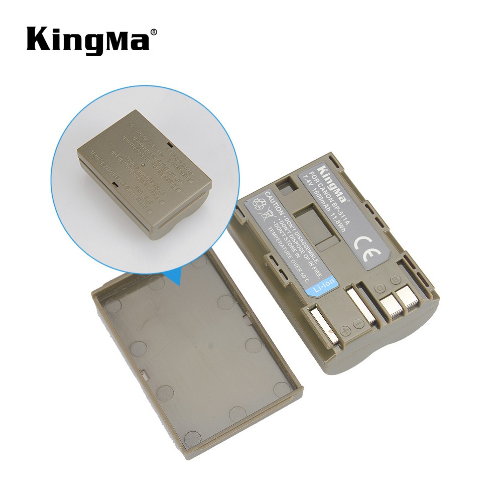 Pin+Sạc Bp-511A Cho Canon Eos 5D 10D 20D 20Da 30D 40D 50D 300D ( Kingma )
