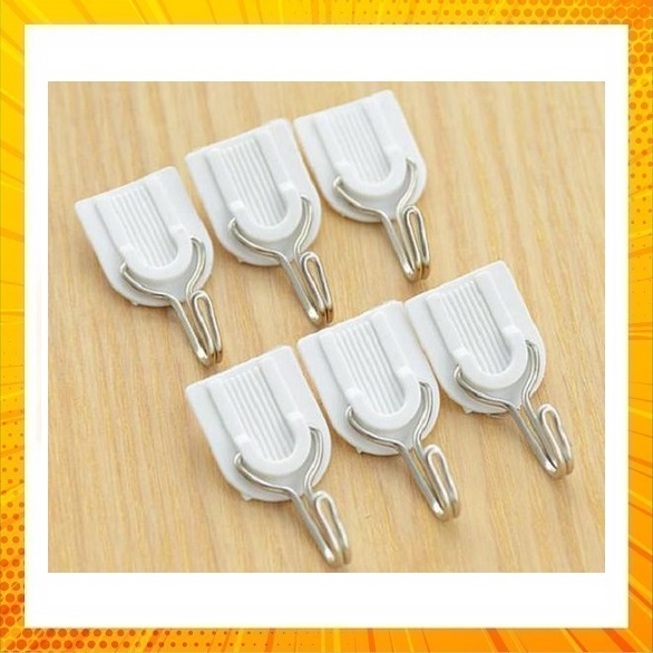 Vỉ 6 móc dán tường cho vật dụng nhẹ