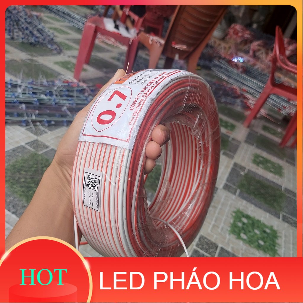 Dây điện súp đôi đỏ trắng 2×0,70 mm