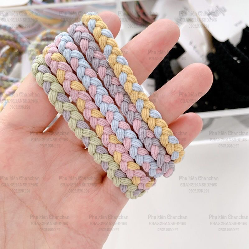 Cột tóc thắt bím 2-3 màu 5k / sợi