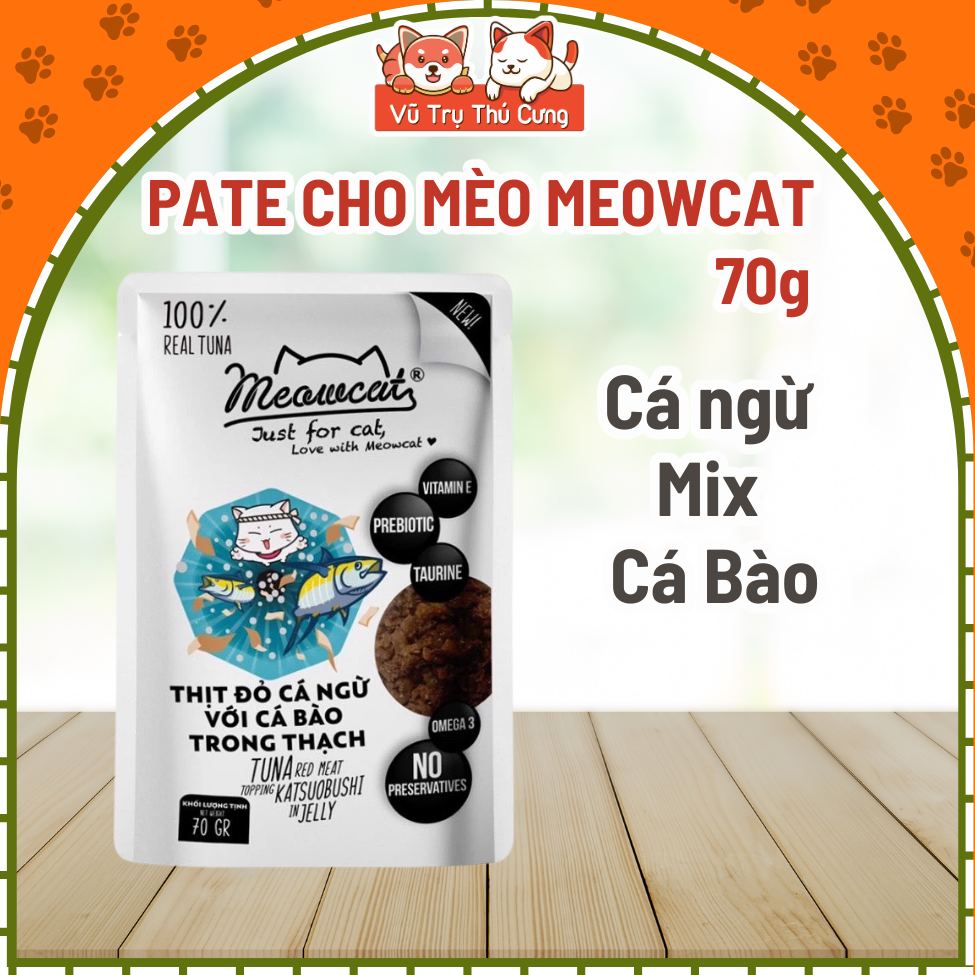Combo 10 gói Pate Meowcat 70g cho Mèo