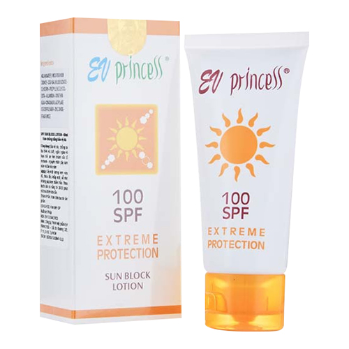 Kem chống nắng bảo vệ da ev princess spf 100 sun block lotion