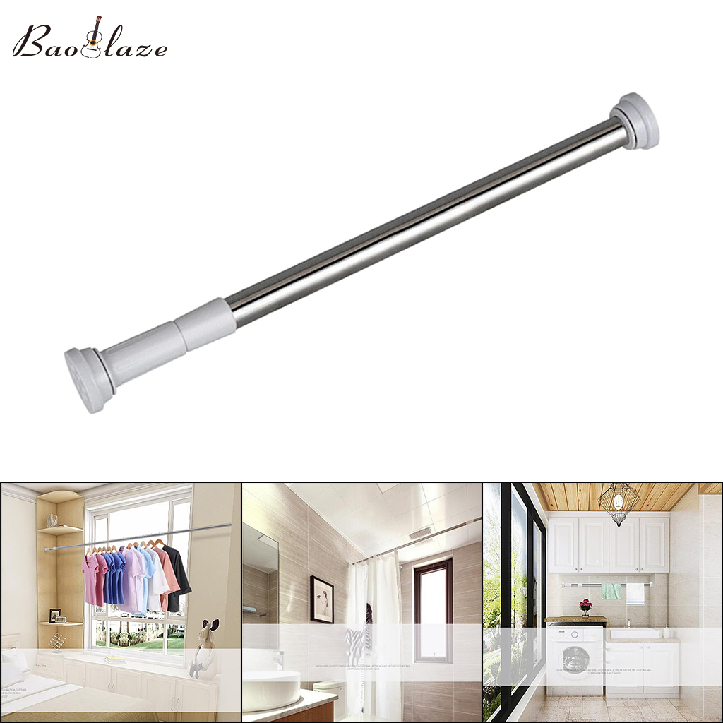 Baoblaze Rod Rail Spring Extendable Telescopic Tension Curtain Pole