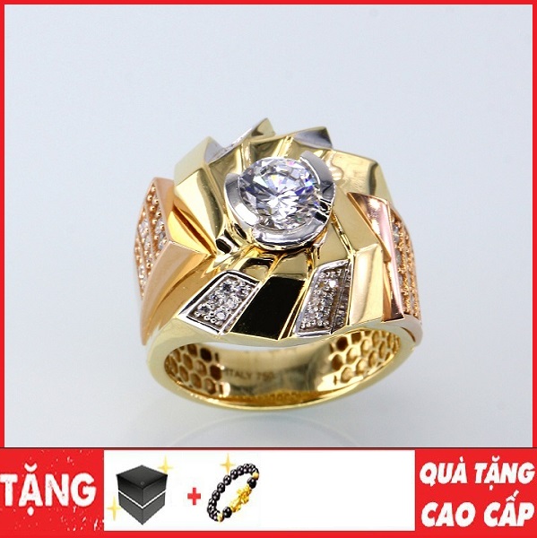 Nhẫn nam đính đá mạ 18k đẳng cấp