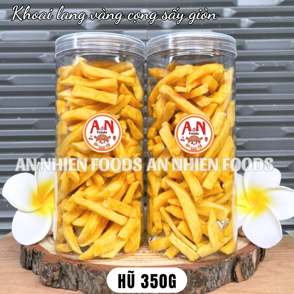 Khoai lang vàng cọng sấy giòn {Khối lượng tịnh, không tính bao bì}