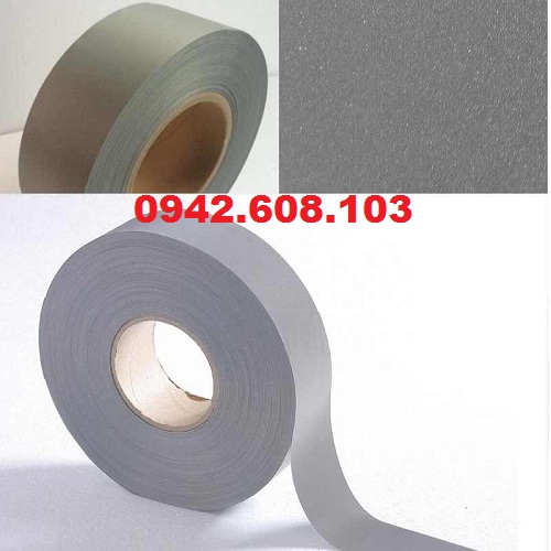 Cuộn Vải Phản Quang Màu Ghi - Bản 2,5cmx100m