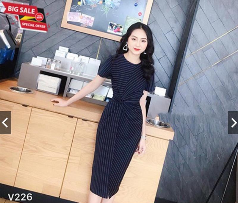[HCM]ĐẦM SỌC XOẮN EO NANA